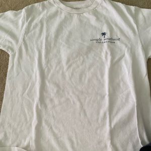 Simply Southern T-shirt, size youth small, white